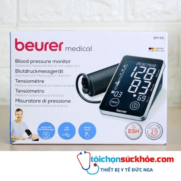 Máy đo huyết áp điện tử bắp tay Beurer BM58