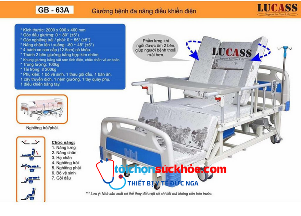 Giường điện đa năng Lucass GB-63