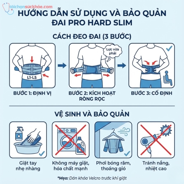 Đai cố định lưng Pro Hard Slim Bonbone (4)