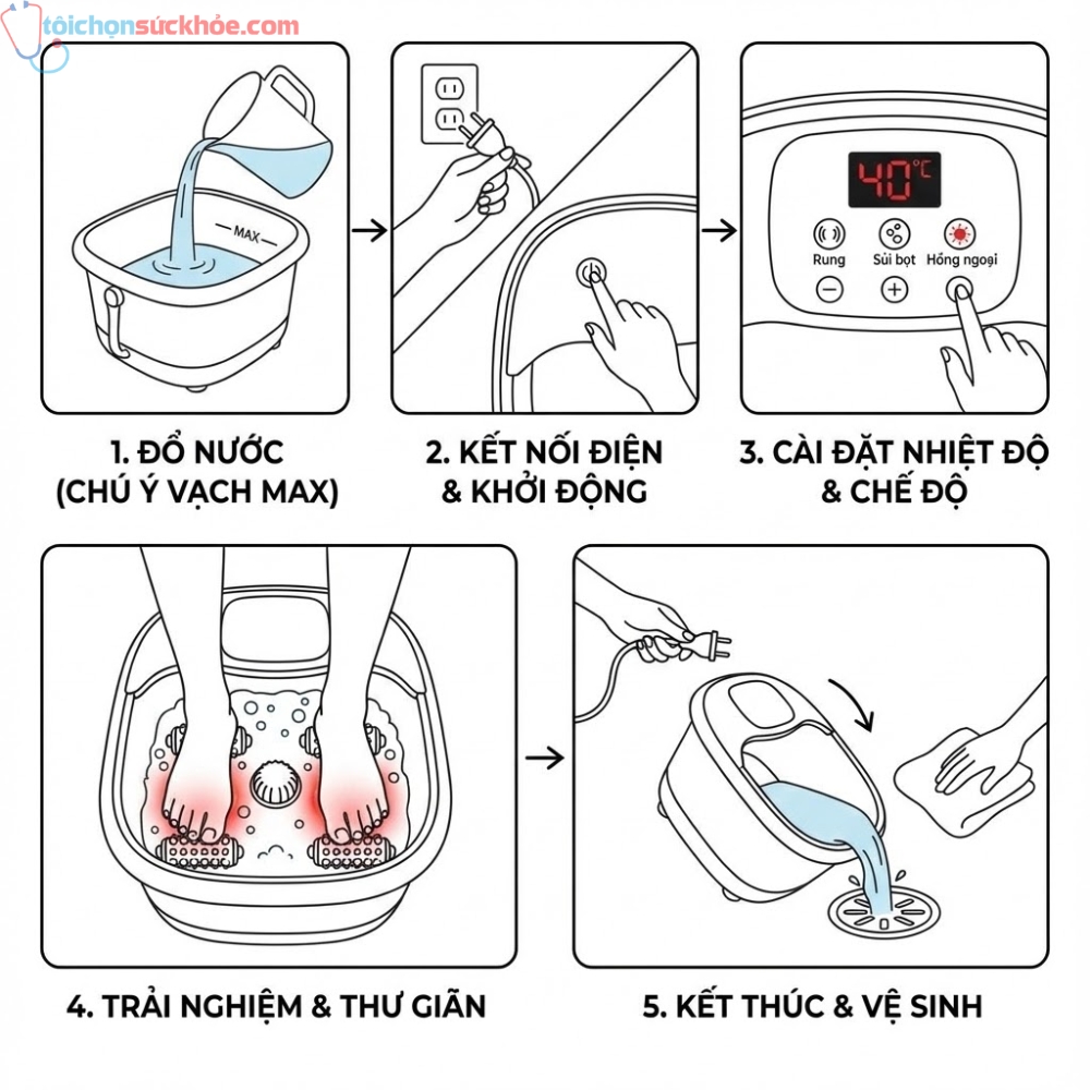 Hướng dẫn sử dụng bồn ngâm chân hiệu quả (2)