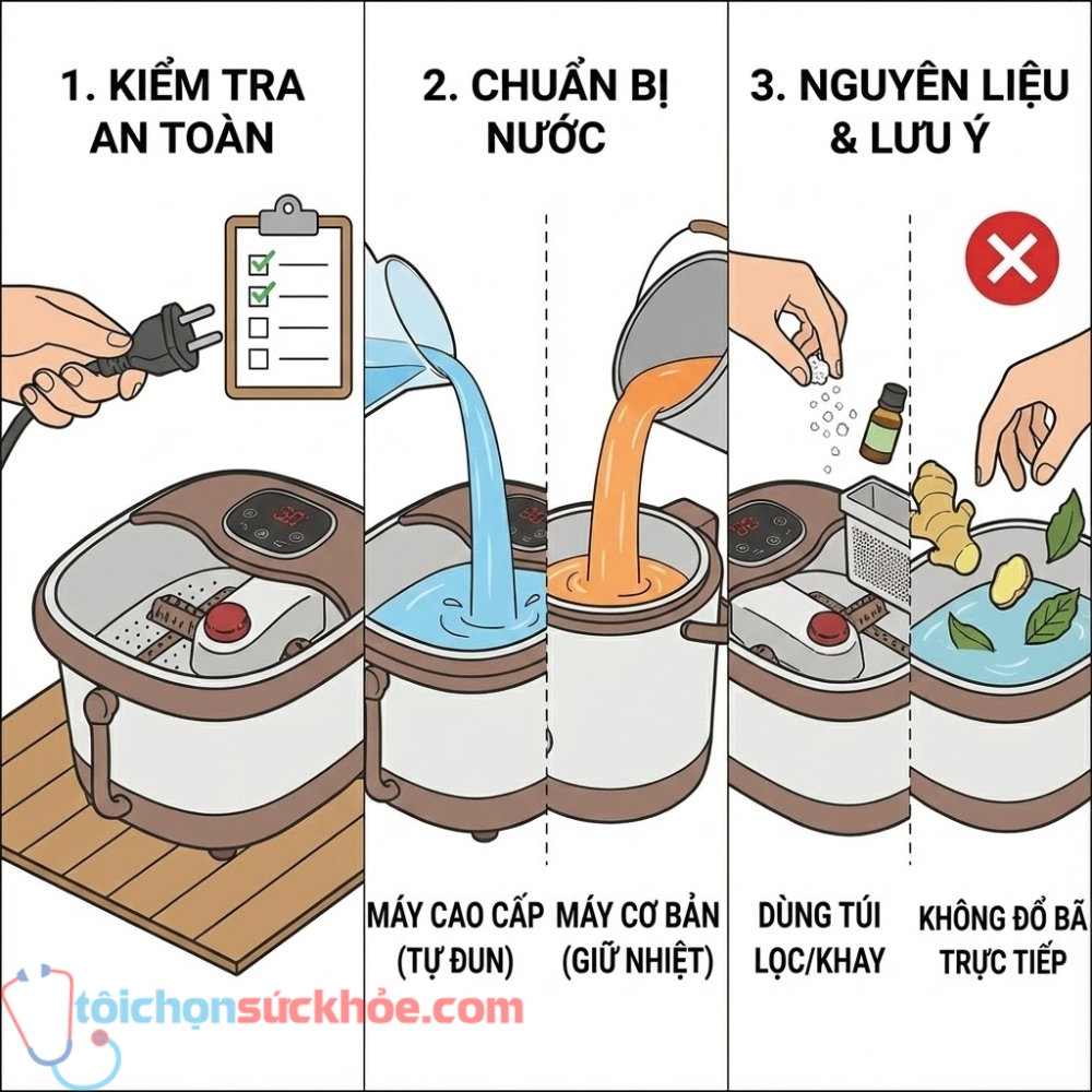 Hướng dẫn sử dụng bồn ngâm chân hiệu quả