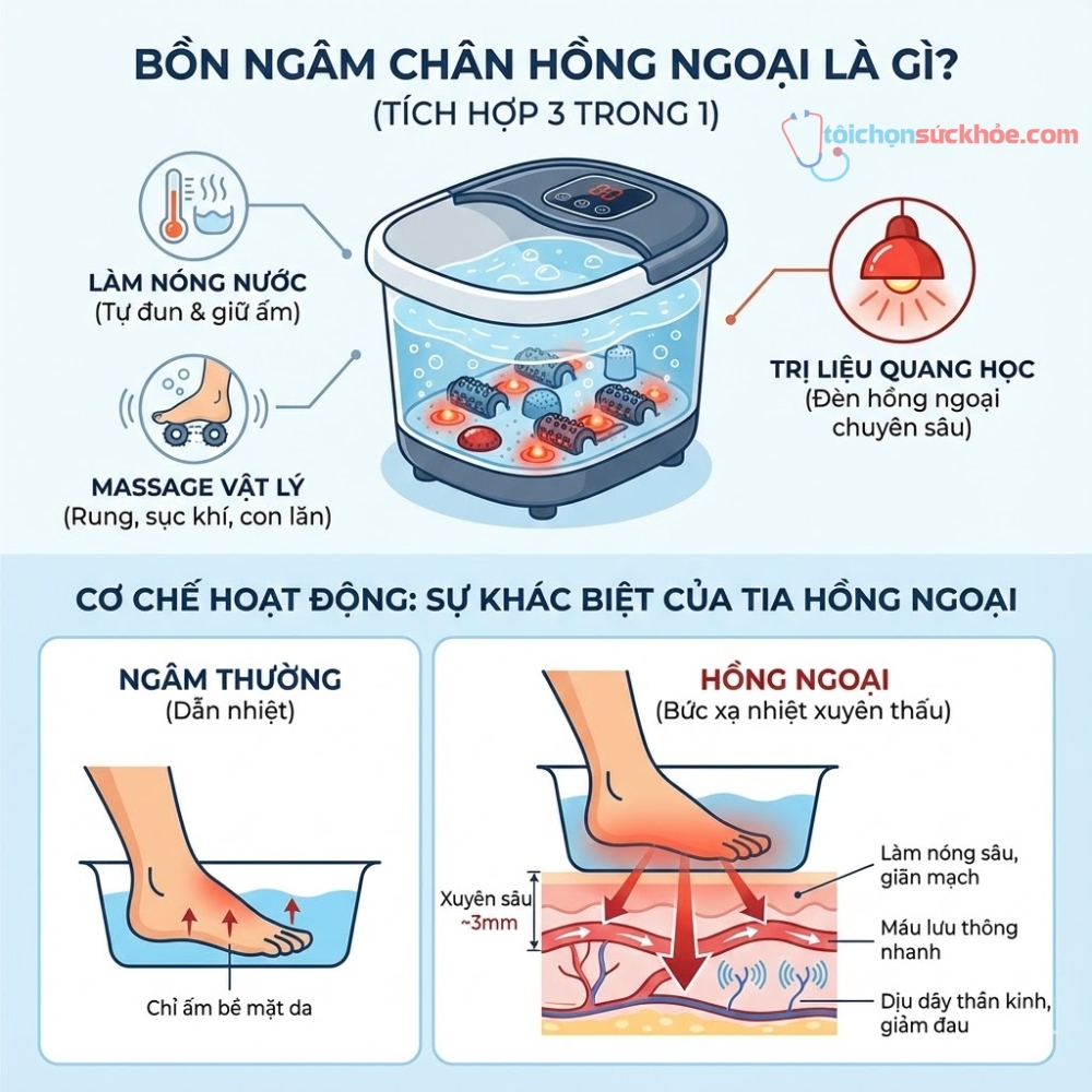 Bồn ngâm chân hồng ngoại