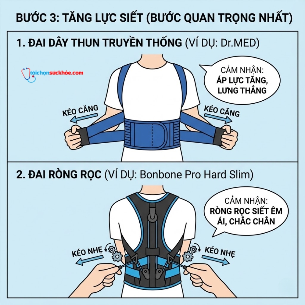 Cách đeo đai lưng thoát vị đĩa đệm (5)