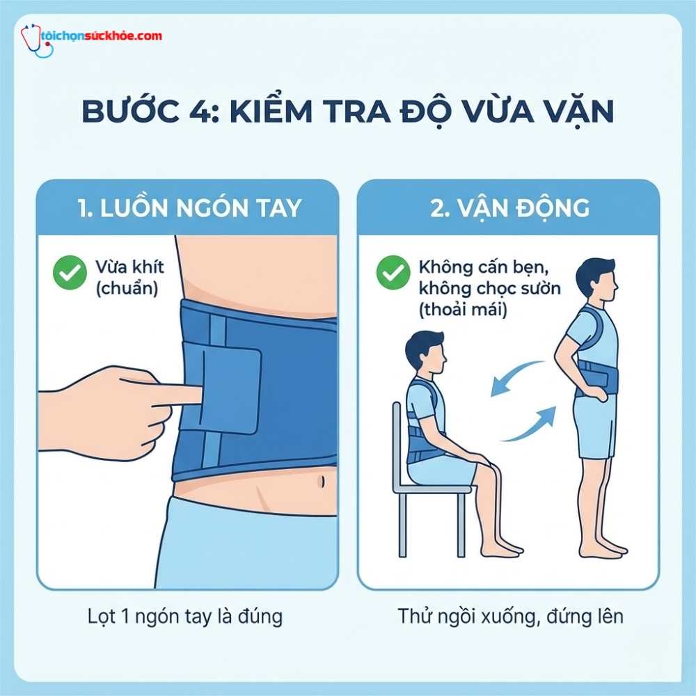 Cách đeo đai lưng thoát vị đĩa đệm (6)