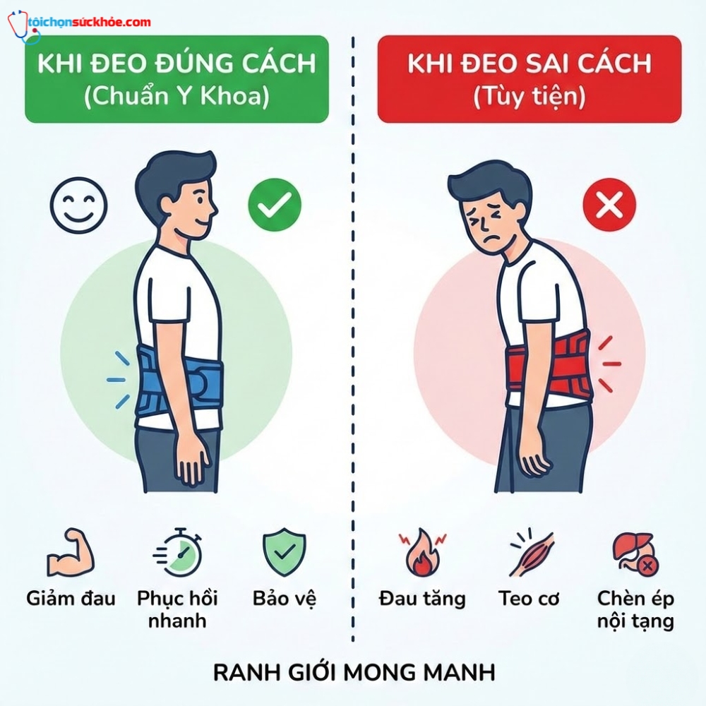 Cách đeo đai lưng thoát vị đĩa đệm