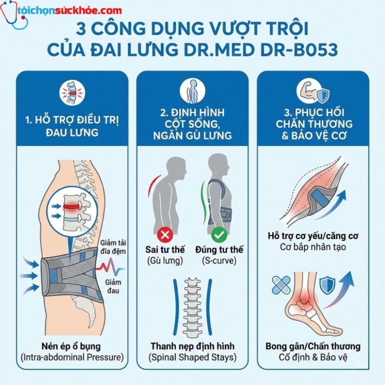 Đai lưng thoáng khí Dr. MED DR B053