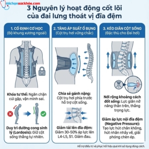 Nguyên lý hoạt động của đai đeo lưng chống thoát vị đĩa đệm