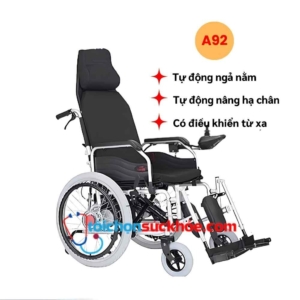 Xe lăn điện ngả nằm tự động cao cấp có remote Akiko A92